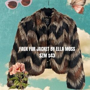 FAUX FUR JACKET BY ELLA MOSS SZM (SNOW BUNNY CUTE)